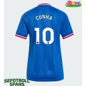 Manchester United Matheus Cunha #10 Bortatröja Kvinnor 2026-27 Kortärmad
